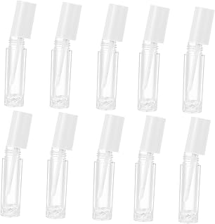 Balacoo 10 Peças Tubo Redondo De Brilho Labial Tubo De Brilho Labial DIY Tubo De Batom Brilho Labial Transparente Tubos De Varinha De Brilho Labial Recipientes De Brilho Labial Preto