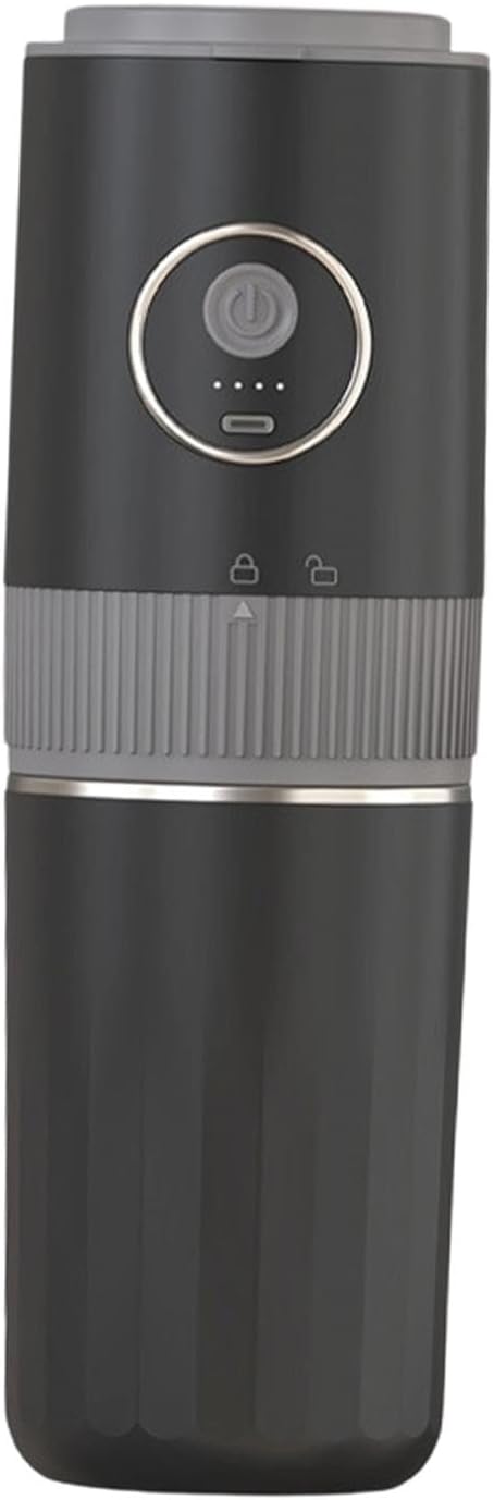 Portable Pour Over Coffee Maker Electric Convenient Reusable Grind for Camping, Black