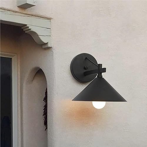 Miniatura 2 de Bronze Vintage Metal Cone Shade Industrial Wall Sconce Lighting Adjustable Arm Wall Lamp Rustic Farmhouse Style Wall Mounted Lamp E26E27 Base for