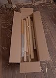 Details Herwald 5m: 8 Holzstangen aus Fichte, ca. 2,30 m, für das Zelt - 2 Holzstangen aus Fichte, ca 2,30 m, für das Vordach - ein teilbarer Mittelmast aus Holz, Gesamtlänge ca. 4,30 m, inkl. einer Verbindungshülse aus Aluminium - Gewicht: ca. 43 kg