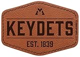 VMI Keydets Officially Licensed Hexagonal Leatherette Patch - Iron-On with Adhesive Back Single