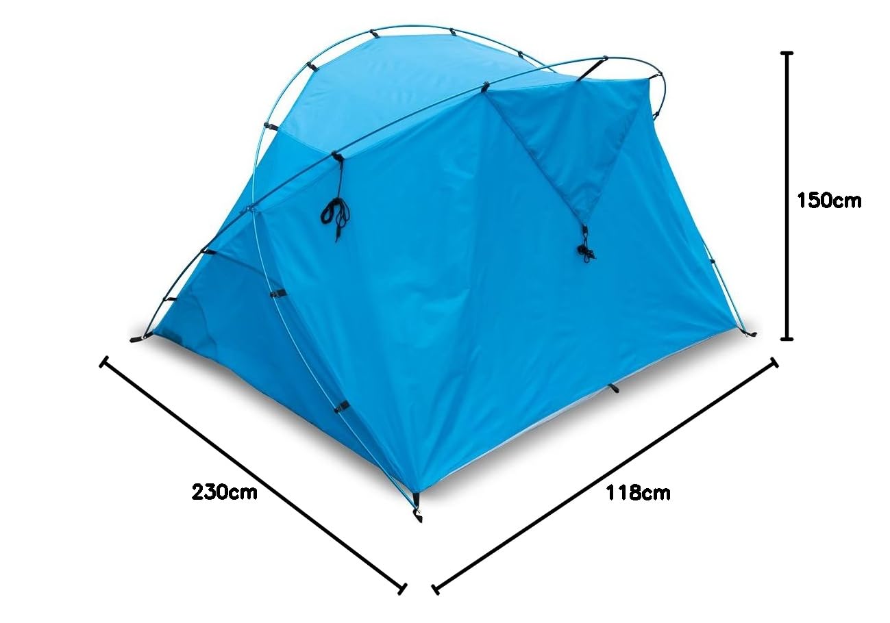 outdoorer große Strandmuschel Santorin Alu Air mit Fix up System - XXL Strandzelt mit UV 80 Sonnenschutz, Windschutz am Strand, kleines Packmaß für Reisen, leichtes Sonnenzelt mit Alugestänge