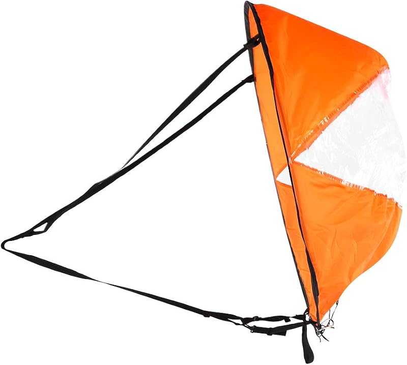Kayak Sails, 15 Inch Foldable Downwind Windsurfing Sails Kit Upwind Wind Paddle Sail for Kayak Boat Sailboat Canoe