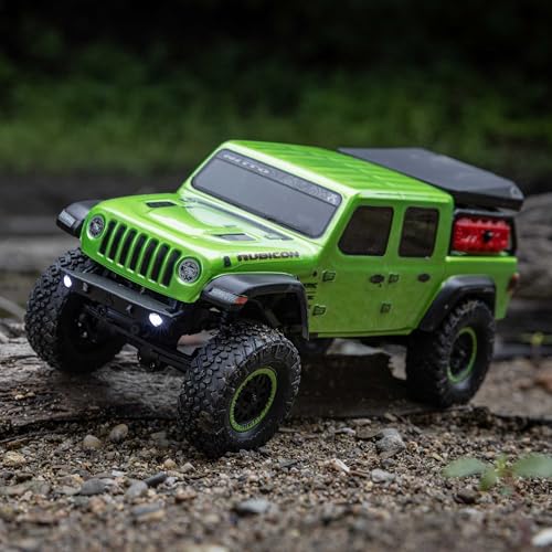 Image of Axial RC Truck SCX24 Jeep Gladiator 4 Wheel Drive Rock Crawler Brushed RTR Nothing Needed to Complete Ready-to-Run Green AXI00005V2T3, Remote Control Car, RC Car, RC Crawler