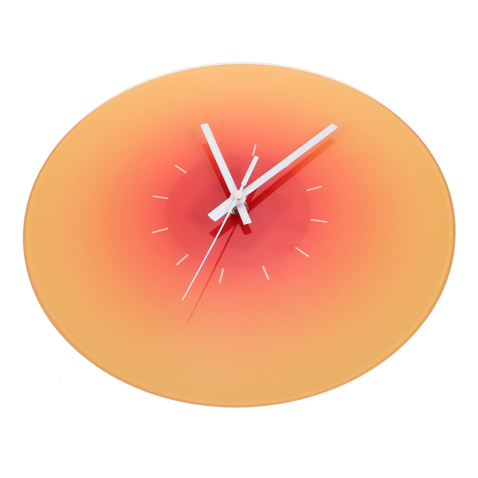 Horloge murale décorative 12 pouces en verre trempé design moderne couché de soleil