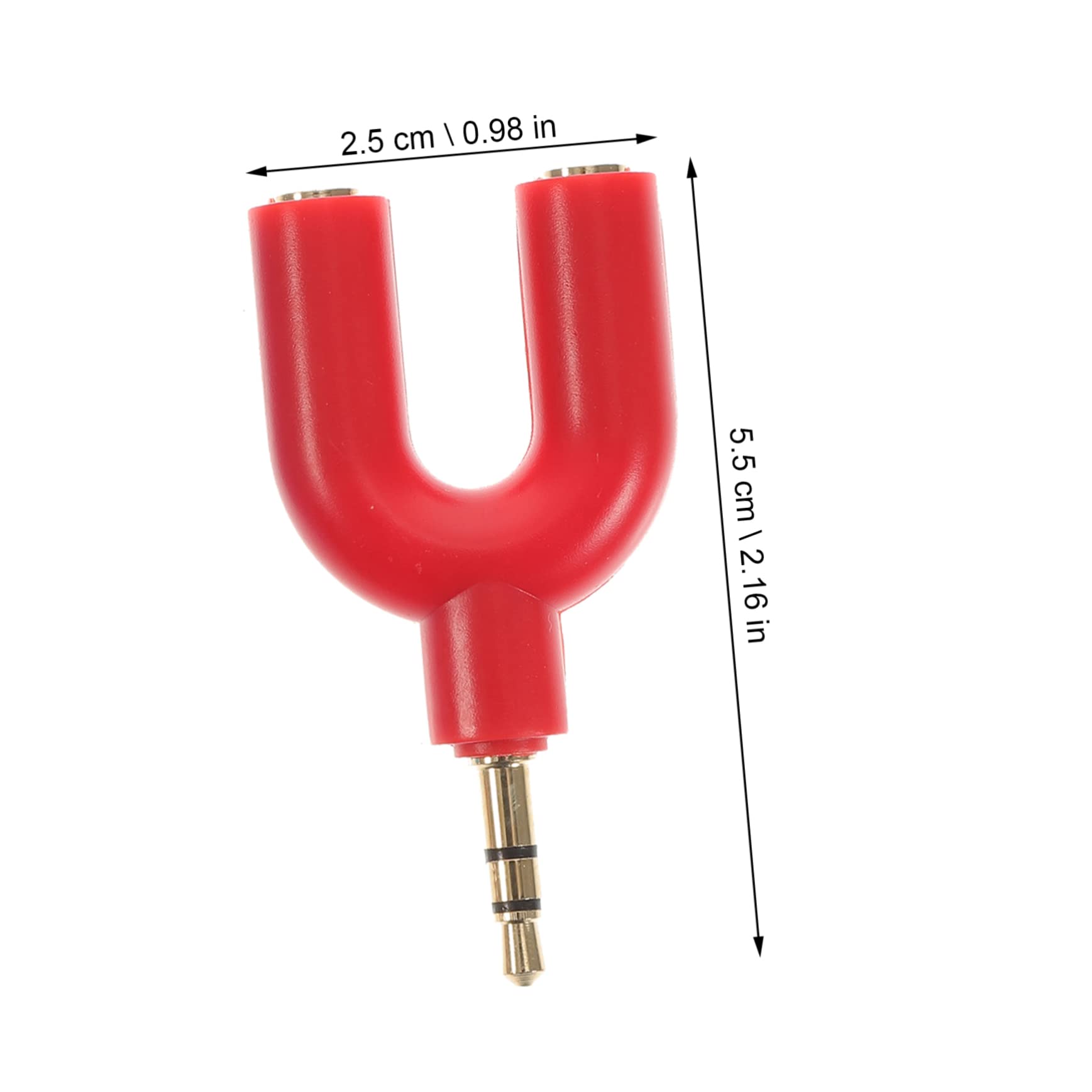 UKCOCO 30pezzi u Shape Adattatore Cuffie y Splitter Audio Audio Per Smartphone e Tablet Rosso Blu