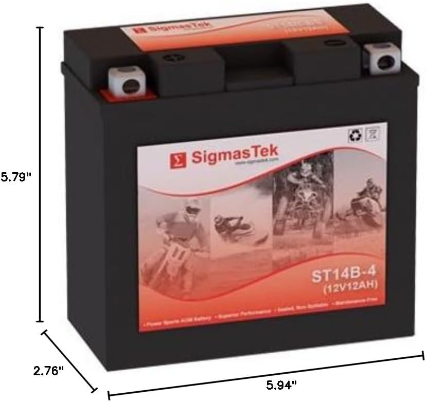 Yuasa YT14B-BS Motorcycle Battery (Replacement)