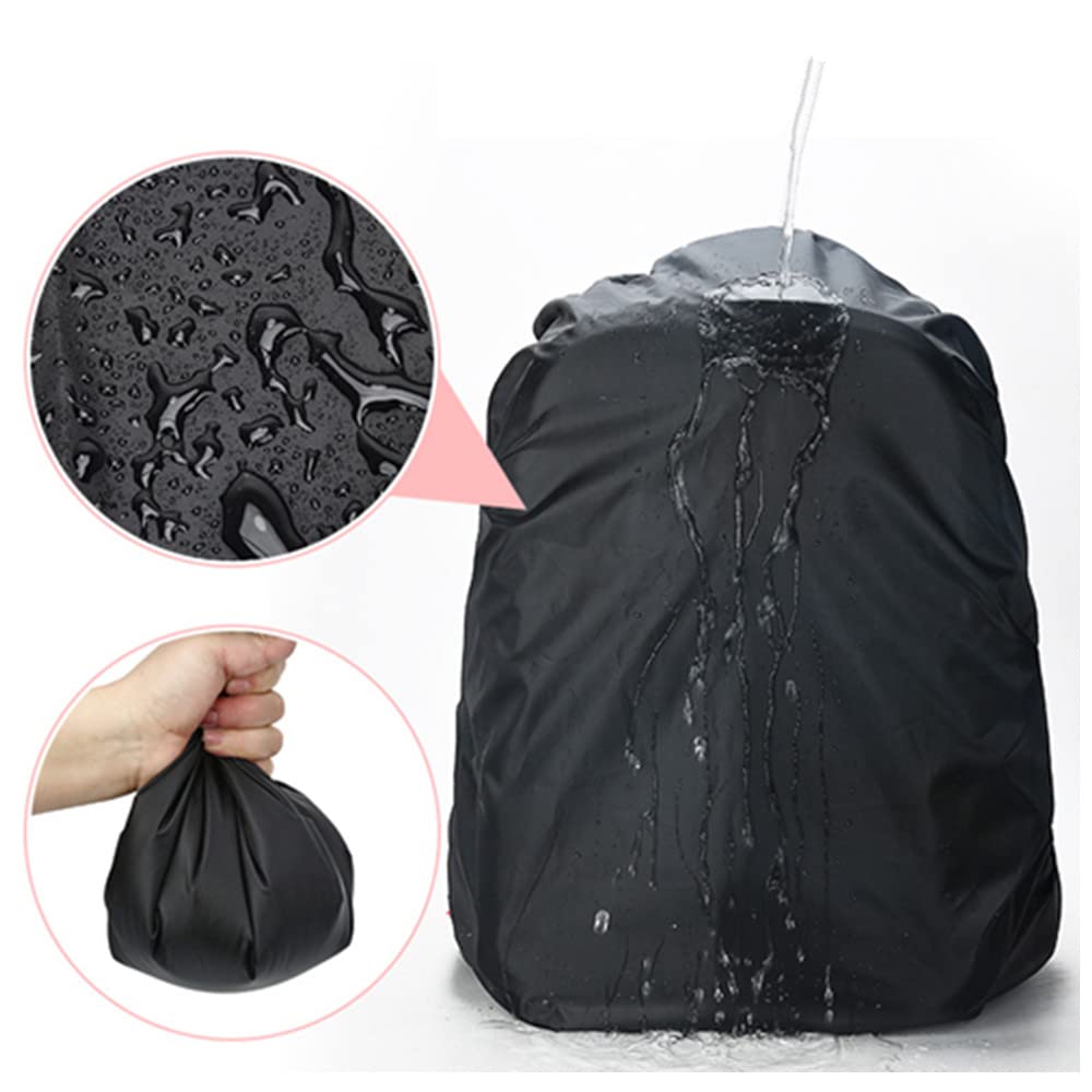 Paquete de 2 fundas impermeables para mochila, funda impermeable para mochila de 45 a 50 L, cubierta de lluvia ajustable para camping, senderismo, caza, viajes, ciclismo y más