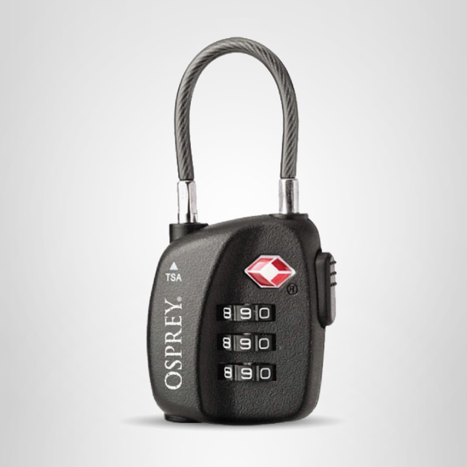lock for osprey backpack Osprey Europe TSA 3 Dial Cable Lock Unisex Black