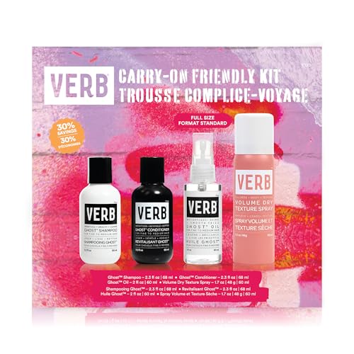 VERB Carry-on Friendly Kit 4 pc - Bestsellers for Smooth Shine + Weightless Finish + Reduce Frizz