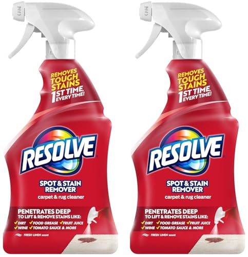Resolve Carpet and Rug Cleaner Spray, Spot & Stain Remover, Carpet Cleaner Spray, Carpet Cleaner, 22 Ounce (Pack of 2)