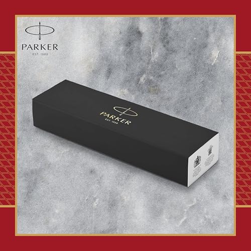 Image of Parker IM Ballpoint Pen | Red Premium Lacquer with Gold Trim | Medium Tip with Blue Refill | Gift Box