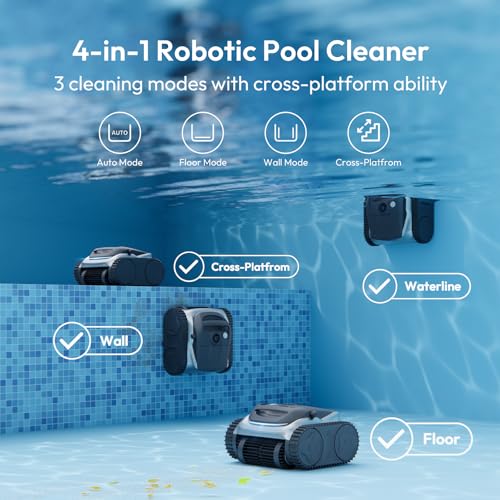 Image of (2026 New) Bubot 700 Gen 2 Pool Vacuum for Inground Pools with 210 Min Runtime, Cordless Robotic Pool Cleaner with Triple-Motor, Smart Navigation & App Control, Floor /Wall /Waterline Cleaning, Snow