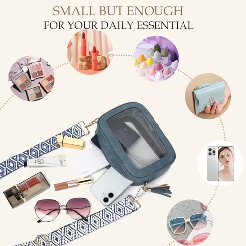 Image of LOXOMU Clear Crossbody Bag Stadium Approved - Waterproof Clear Purses for Women Stadium Bag with Adjustable Guitar Strap | Stadium Approved