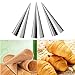 Mlici 20 Pack Cream Horn Molds, Large Size 4.8 inch Cannoli Tubes, Stainless Steel Non-Stick Lady Lock Forms, Seamless Metal Cone Molds Funnel Shape for Kitchen, Party, Baking Waffle, Pastry Croissant