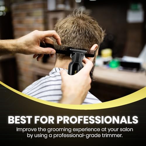 Image of VGR V-930 Professional Hair Trimmer for Men, Ceramic & Titanium Blades | 360 Min Runtime with USB Charging | 4 Guide Combs, LED Display | Perfect for Precision Grooming at Home or Salon (Gold)