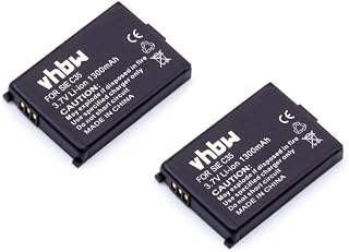 vhbw 2x Replacement Battery compatible with Siemens C35, C35i, M35, M35i, S35, S35i Wireless Landline Phone (1300mAh, 3.7V, Li-Ion)