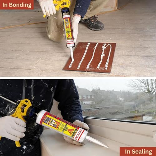 VITCAS HRTA – hitzebeständiger Fliesenkleber – Keramikversiegelung – hohe Temperatur – Lufteinstellung – dünne Schicht – Fliesenkonservierung – Kleber – Glatte Paste – zum Fixieren – einfache