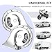 2PCS Super Loud Car Horns Kit with Wires/Brackets/Nuts,105-115dB Horns for Car for Damaged Car Horn Replacement,Universal Waterproof Electric 12V Horn for Car Truck SUV (Silver)