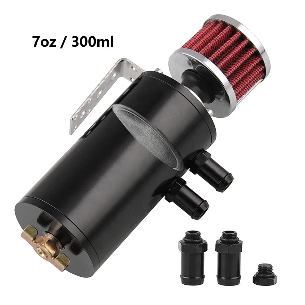 Top10 Racing Universal Baffled Oil Catch Can 7 oz 300ml 8AN 10AN 2 Port