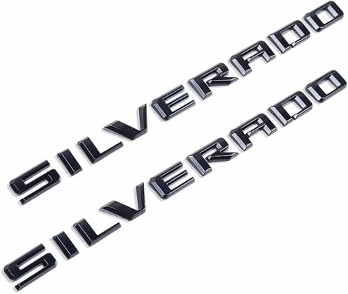 Paquete de 2 emblemas Silverado 3D para guardabarros delanteros 3D, placa de identificación Z71 LT LTZ, repuesto para Silverado 2019-2023, piezas