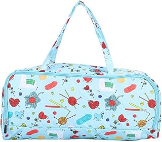 Knitting Bag Travel Yarn Storage-Tote Bag Organizer for Yarn High Capacity Yarn with Inner Divider Portable for Unfinished Carrying Knitting Project Needles Organizer