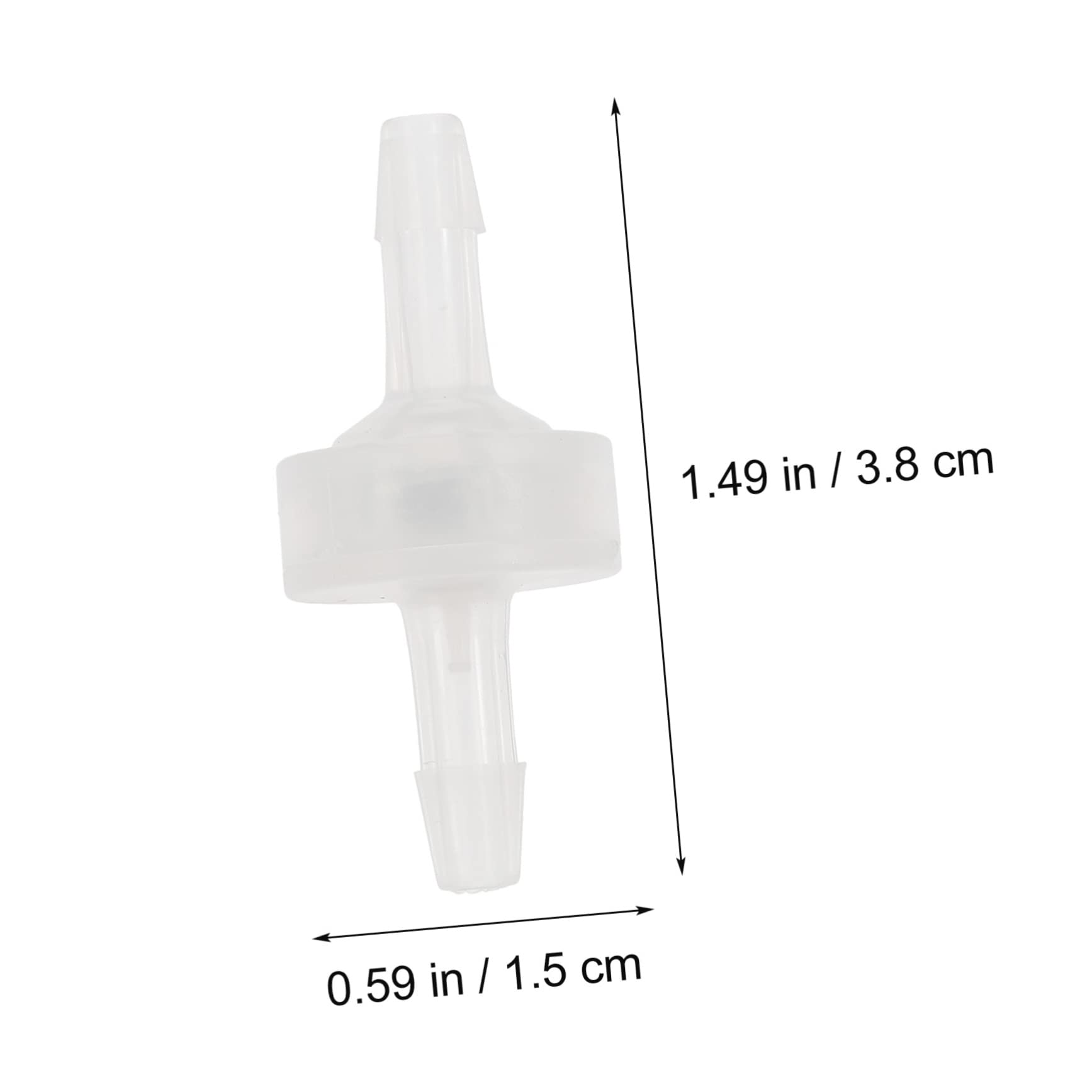 GLEAVI 5 Set Valvola Di Ritegno Tu Valvola Di Flusso Dell'acquario Di Non Ritorno in Linea Modo Unidirezionale Di Plastica Per Gas Pp Transparent 6 Pezzi*5