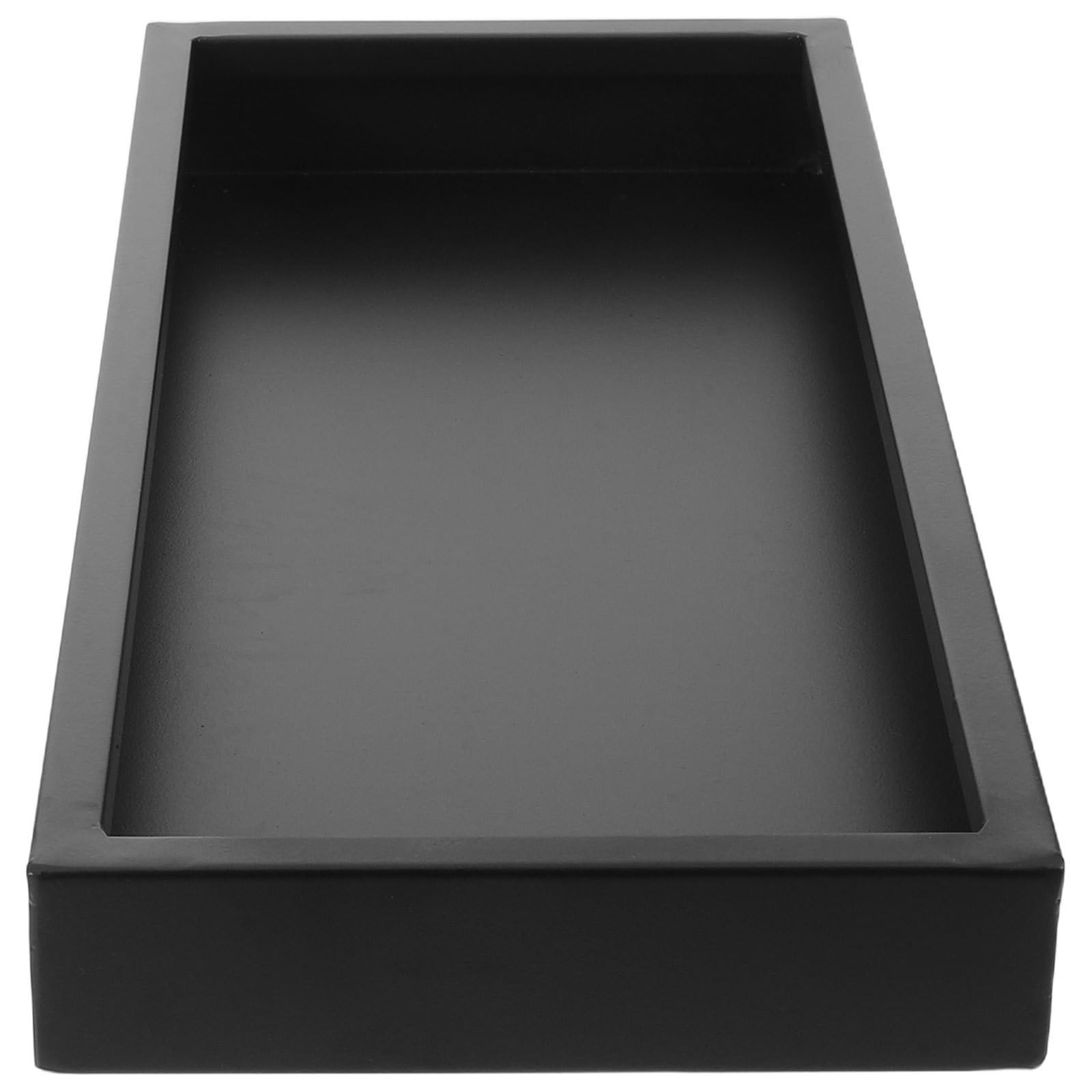 Bandeja para Plantas Rectangular de Hierro Negro, 15x6, 7x1, 6 Pulgadas