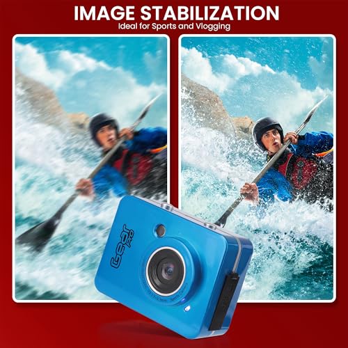 Image of Pyle Gear Pro Sports Action Camera - 1080P Full HD Waterproof Camcorder, 12MP Camera, 2.4 inch Touch Screen, USB & HDMI Ports, with Remote Control, 1500mAh Lithium Battery, Mounting Accessories (Blue)