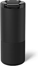 BrüMate Strova 18oz 100% Leakproof Insulated Coffee Mug | Ceramic-Lined Interior | Built-In Silicone Sleeve for Travel | Locking Flip Lid (Matte Black)