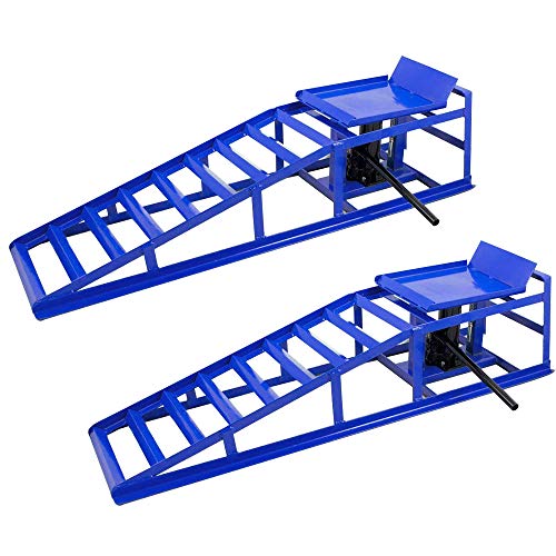 OMAC Rampe De Levage Voiture 3,5T - 2 Rampes Plastique Pour Entretien Facile