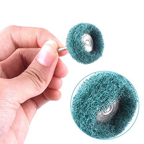 Austor 100 Pieces 1 Inch Abrasive Wheel Buffing Polishing Wheel Set Polishing Wheel For Dremel Rotary Tool, 4 Grits #TOP3