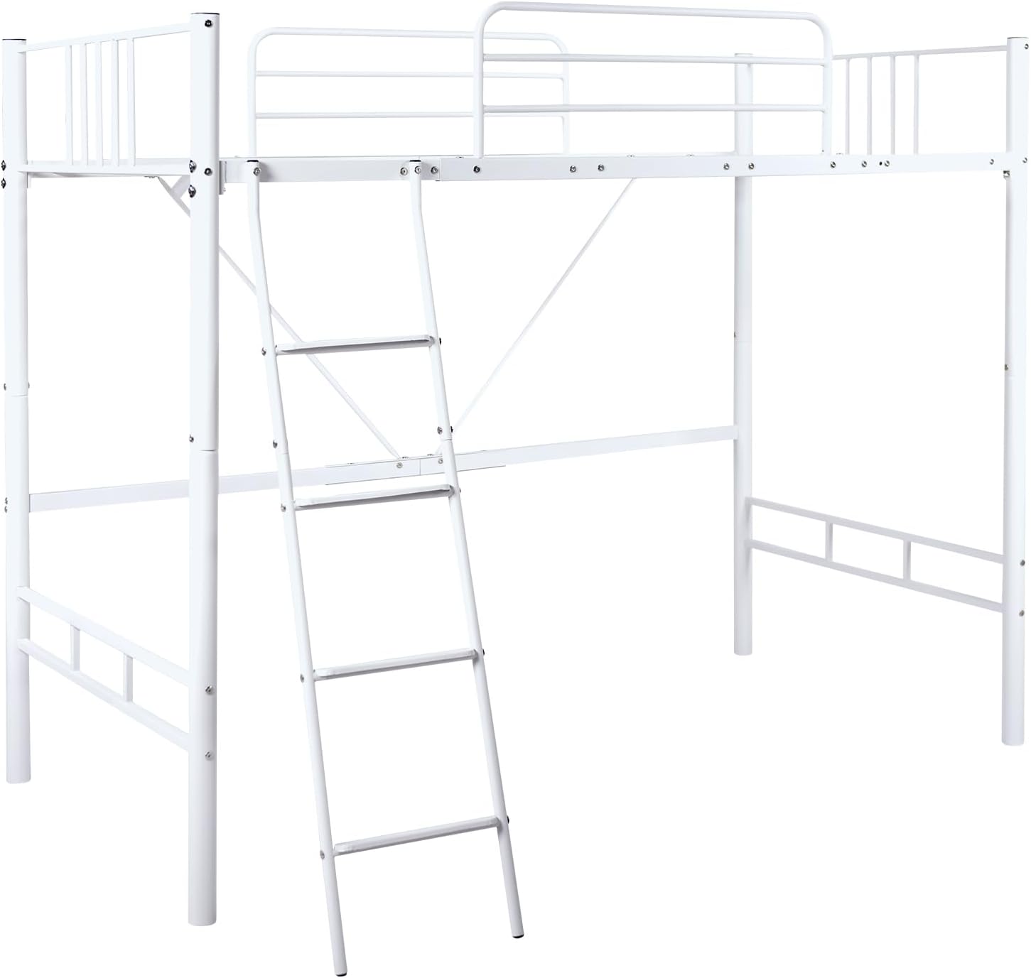 LunarLight スチールパイプベッド ベッドフレーム 幅97.5奥行200高さ