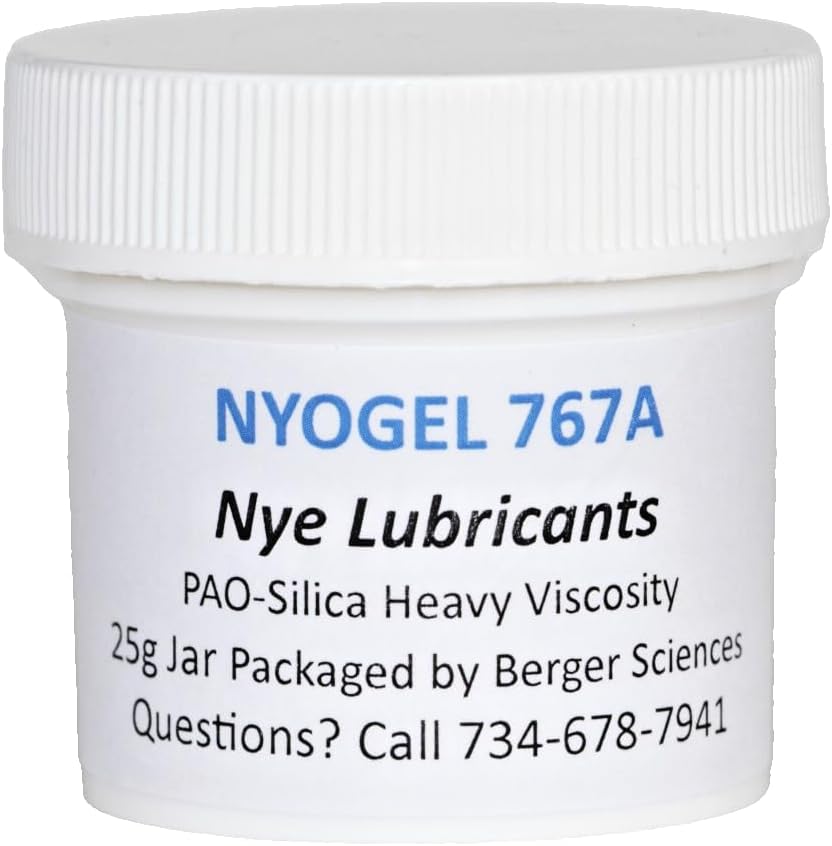 Nyogel 767A Synthetic Heavy Damping Grease by Nye Lubricant (25g Jar) Packed by Berger Sciences DBA AA Natural Products