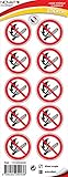 Novap - Pictogramme - Interdiction de feu - planche 10 pictogrammes adhesifs diam 40 mm