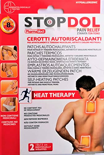 2 CEROTTI RISCALDANTI 10x13 cm - THERMA THERAPY calore contro i dolori muscolari per schiena collo
