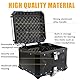 LASIEYO 55L Motorrad Topcase, Aluminiumlegierung Motorrad Top Box mit Sicherheitsschloss und 2pcs Bodenplatten, Wasserdicht Staubdicht Motorradkoffer Topcase für Aufbewahrung Helm Gepäck, Schwarz