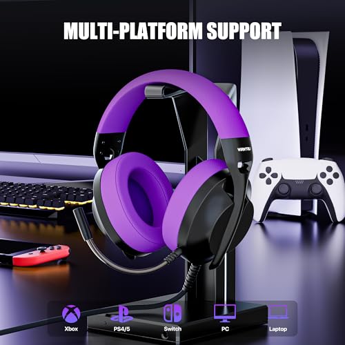 Image of WIRWTRU Wired Gaming Headset for PS5, Xbox, Xbox Series X|S, PC, PS4 | 198g Lightweight Design, Noise Cancelling Microphone, Soft Earmuffs, 3.5mm Jack for Gaming & Work
