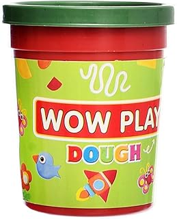 لعبة العجين مع قالب تشكيل على الغطاء للأولاد والبنات والأطفال من واو بلاي - أخضر 58098