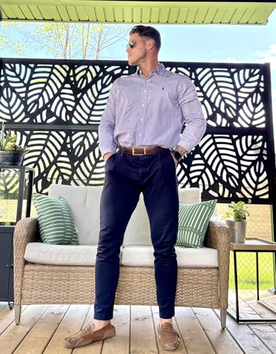 Ratchet Genuine Leather Dress Belt 1 3/8" – Trim-to-Fit Slide Buckle Adjustable 28"-43" Office Jeans4