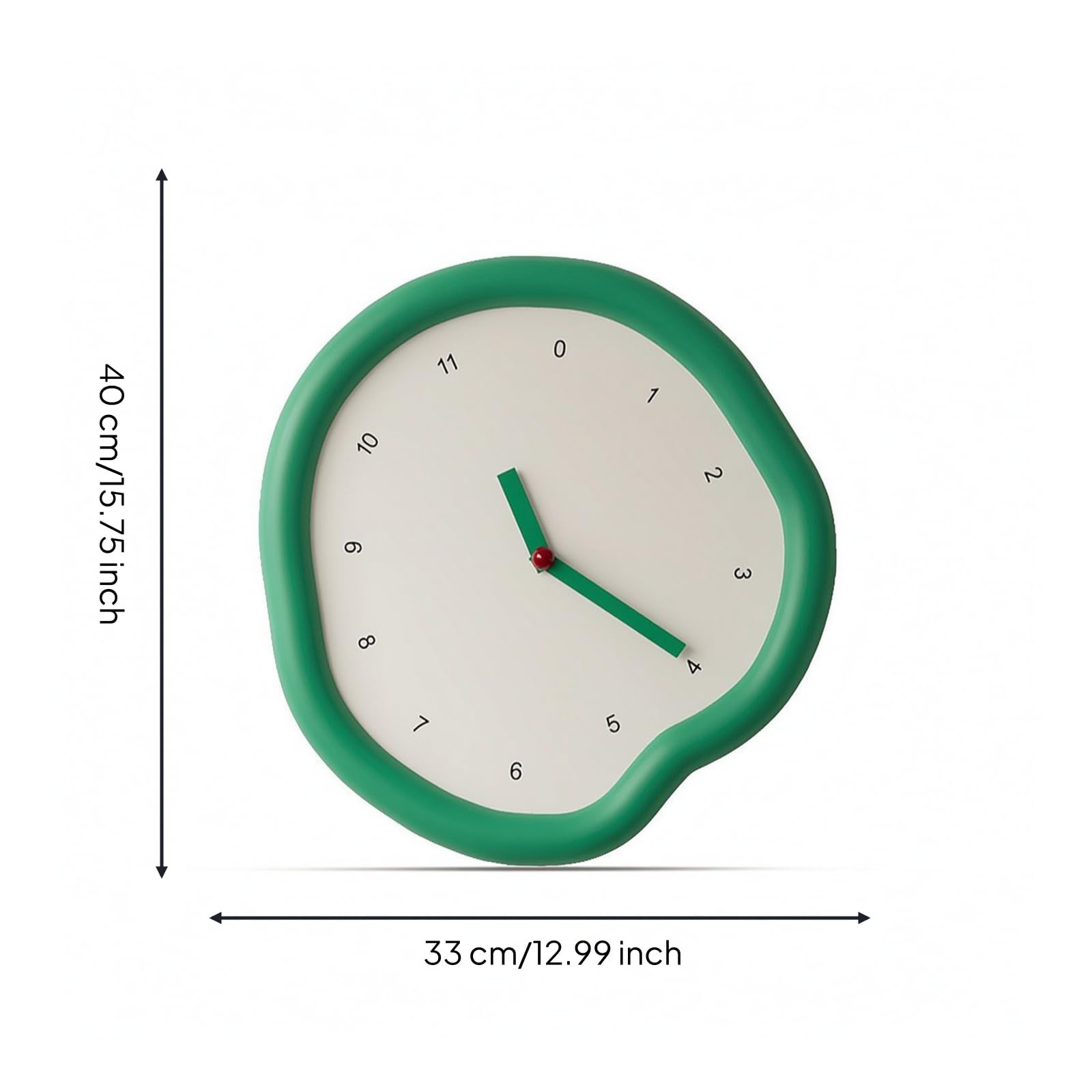 Colcolo Wanduhr Analoge Uhr Zeitmesser Wohnuhr Wanddekoration aus Holz Und Harz mit Geräuschfreiem Laufwerk Und Gut Ablesbarem, C29-3A Ohne Stundenschlag, Geräuschloses Uhrwerk