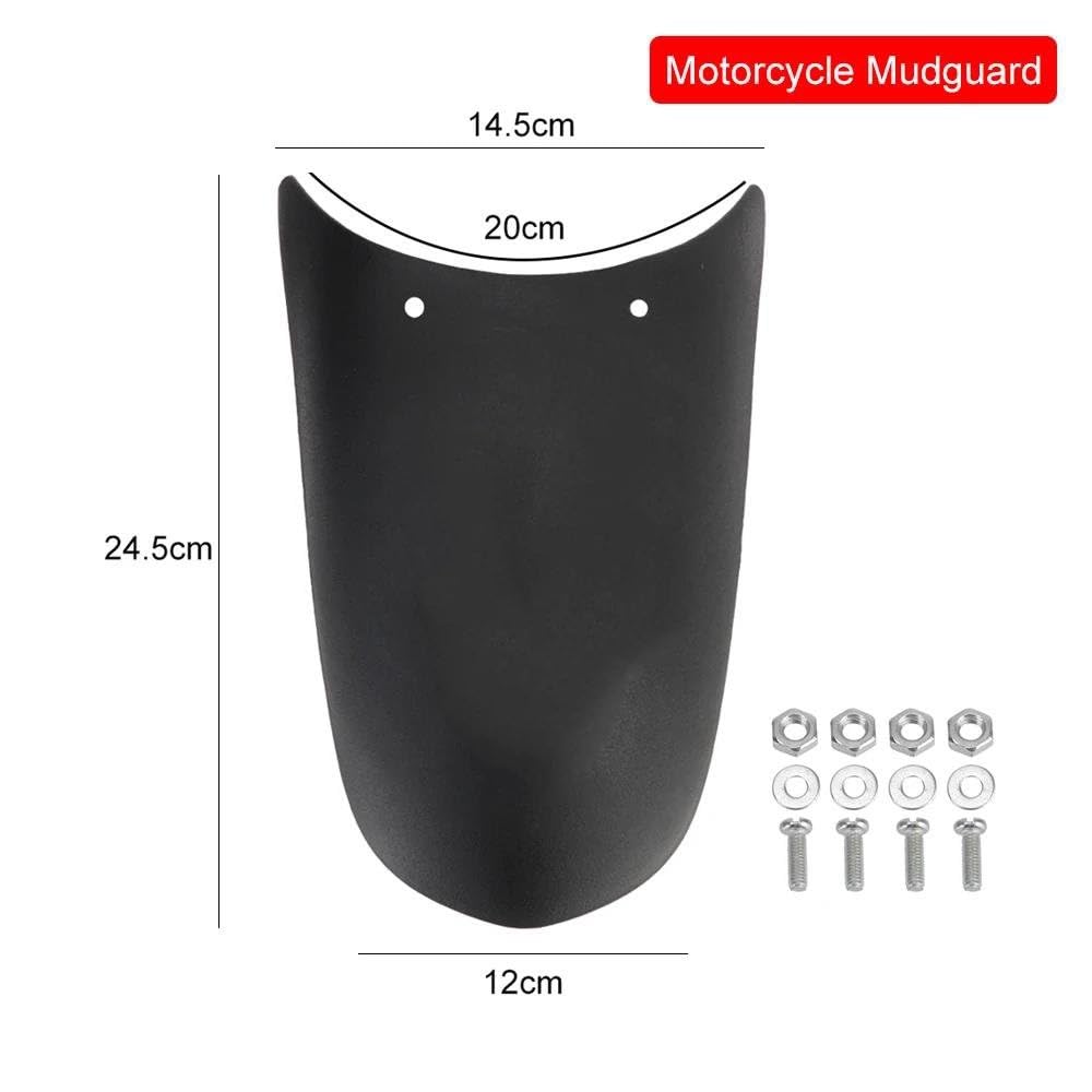 Parafango Hugger Estensione Parafango Posteriore Universale Per Moto Protezione Anti-spruzzi Parafanghi Accessori Per Moto Da Cross(Black Front)