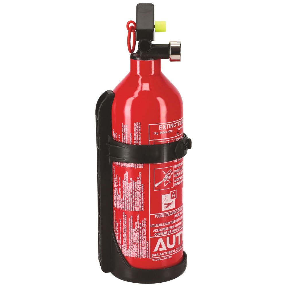 Autobest Extincteur 1kg à Poudre ABC Classes de Feux