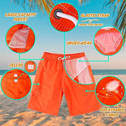 Image of Mens Swimming Trunks Swim Trunks Quick Dry Swim Shorts with Mesh Lining Funny Swimwear Bathing Suits