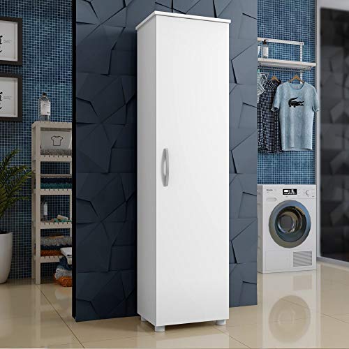Armário Multiuso 1 Porta Jasmim Kaiki Móveis Branco