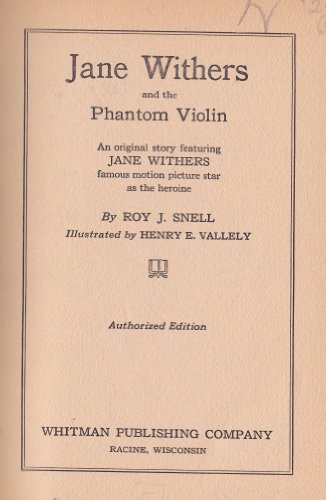 Jane Withers and the Phantom Violin: An Origina... B0007EQPI0 Book Cover