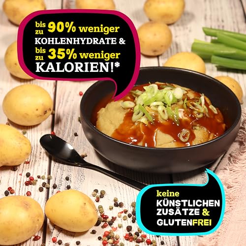 LOWER CARB KARTOFFELPRODUKTE | stark kohlenhydratreduziert = KETO| kalorienreduziert | protein- und ballaststoffreich | bio (6x Kartoffelpüree)