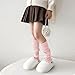 Pink Leg Warmers Girls Cute Leg Warmers Winter Warm Soft Knitted Legwarmers Fall Fashion Kawaii Comfy Solid Socks for Kids 5-16 Years