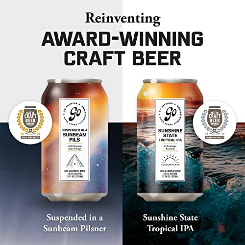 Go Brewing Non Alcoholic Beer, Prophets Hazy Ipa, Low Calorie Alcohol Alternative Beverages, Small Batch Na Craft Beer, 12 Fl Oz Cans, 12 Pack #TOP4