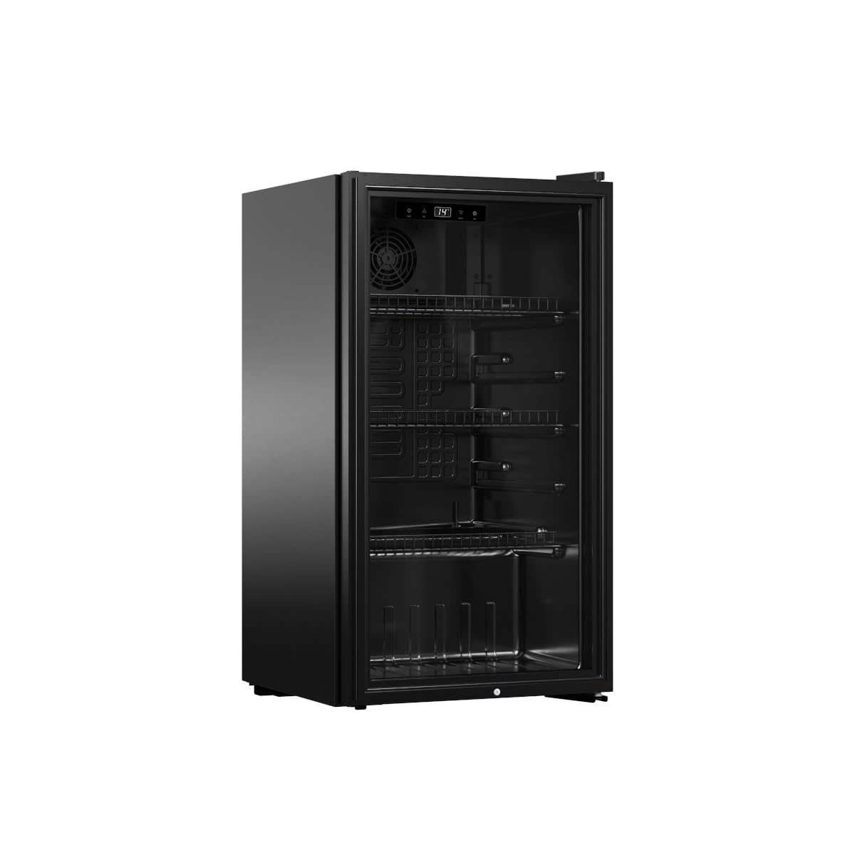 PKM GKS83B Flaschenkühlschrank 89 L Display Touch Control Umluft-Kühlung Blaue LED-Beleuchtung